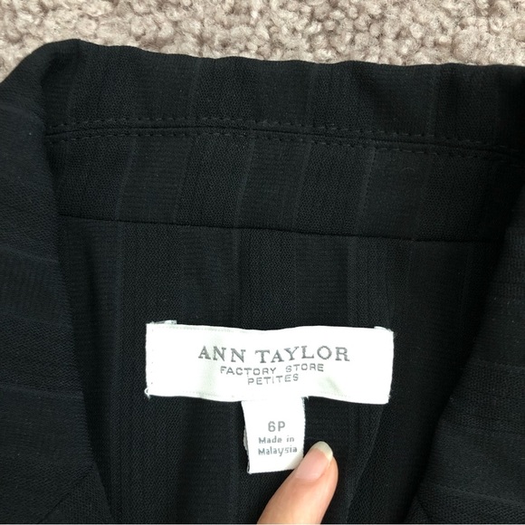 Ann Taylor Petite Black Blazer Suit Jacket Womens 6P - Picture 9 of 12